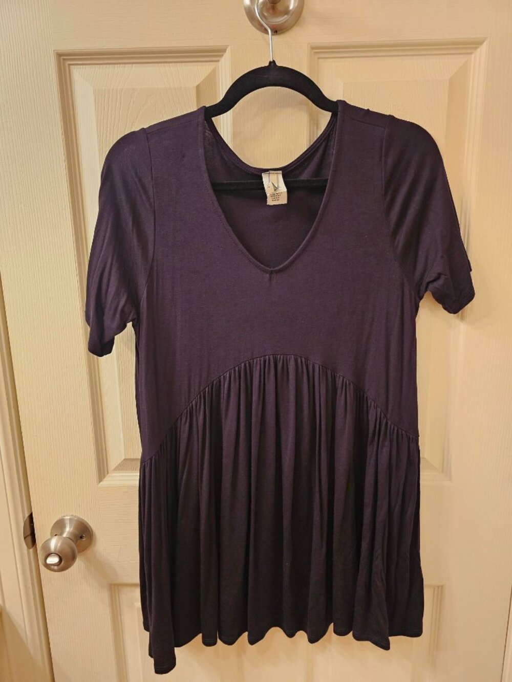 NWOT Bellamie Medium Black Babydoll Blouse